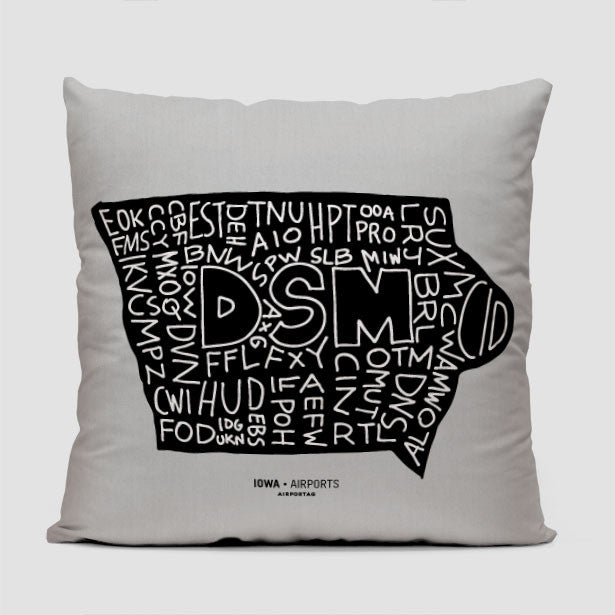 Iowa - Throw Pillow - Airportag