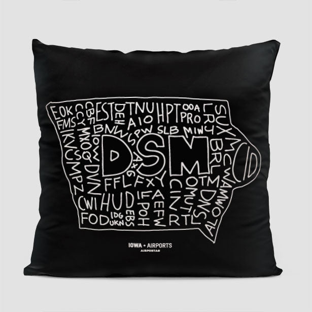 Iowa - Throw Pillow - Airportag