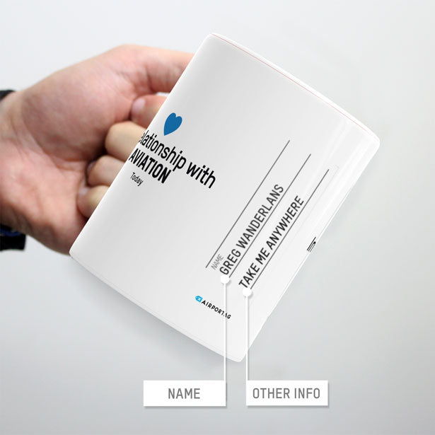 In a relationship with aviation - Mug - Airportag