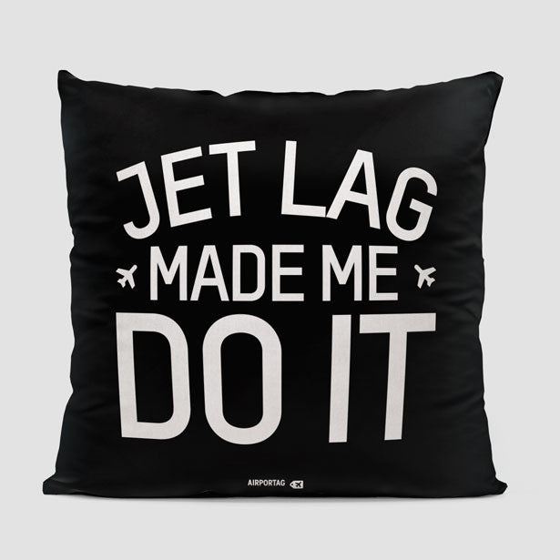 Jet Lag Letters - Throw Pillow - Airportag