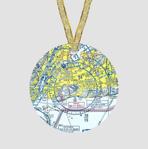 JFK Sectional - Ornament - Airportag