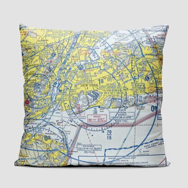 JFK Sectional - Throw Pillow - Airportag