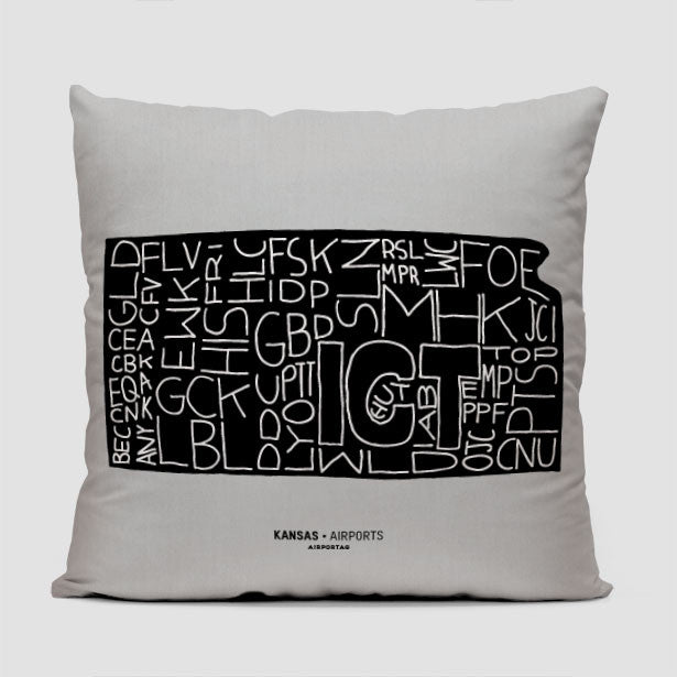 Kansas - Throw Pillow - Airportag