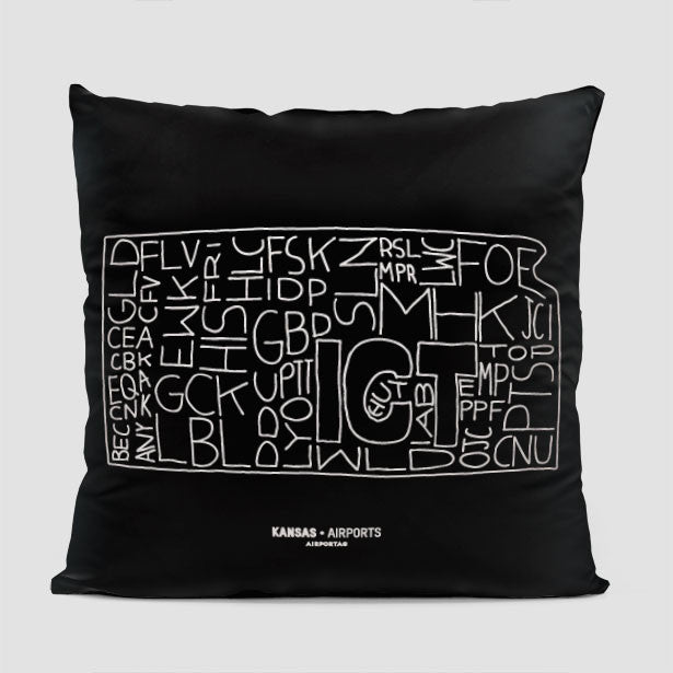 Kansas - Throw Pillow - Airportag