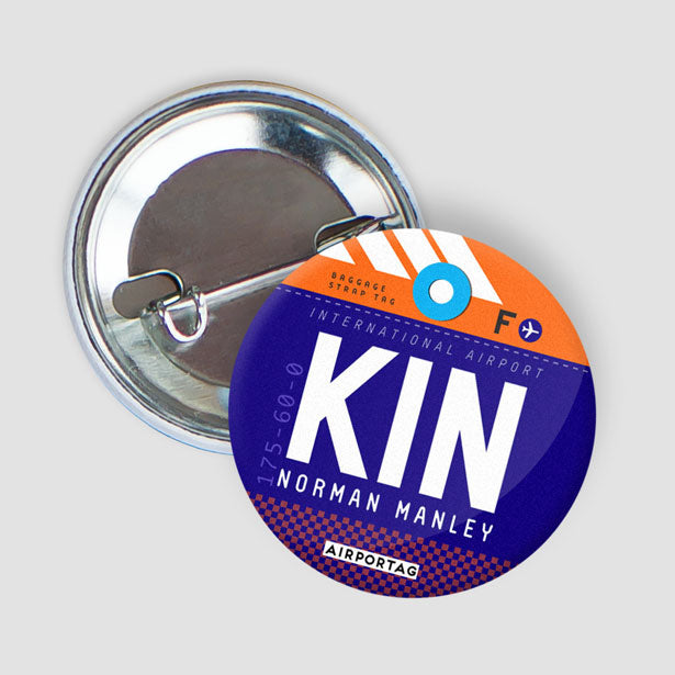 Pinback Button Norman Manley Intl Airport Kingston, Jamaica IATA