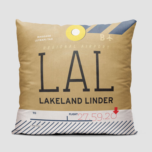 LAL - Throw Pillow - Airportag