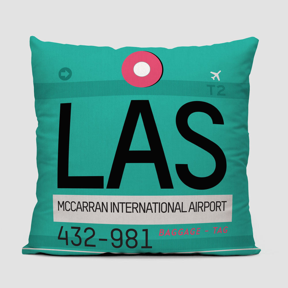 LAS - Throw Pillow - Airportag
