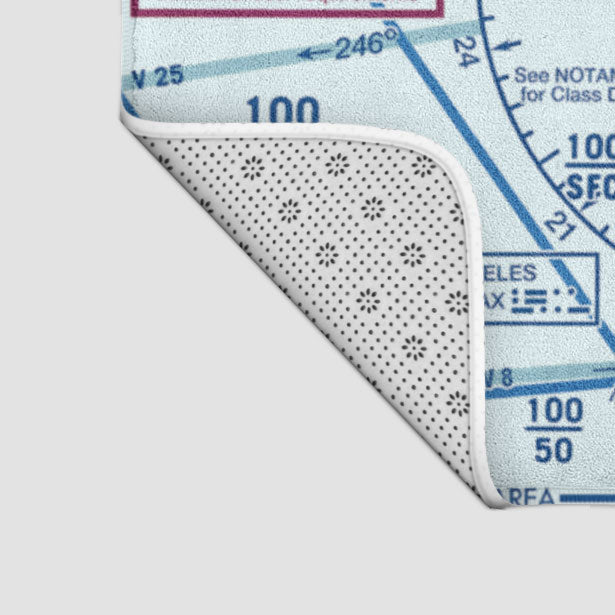 LAX Sectional - Bath Mat - Airportag