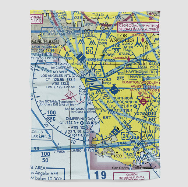 LAX Sectional - Blanket - Airportag