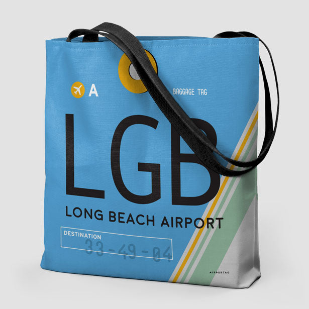 Tote Bag - LGB - Long Beach Airport - California, US - IATA code LGB