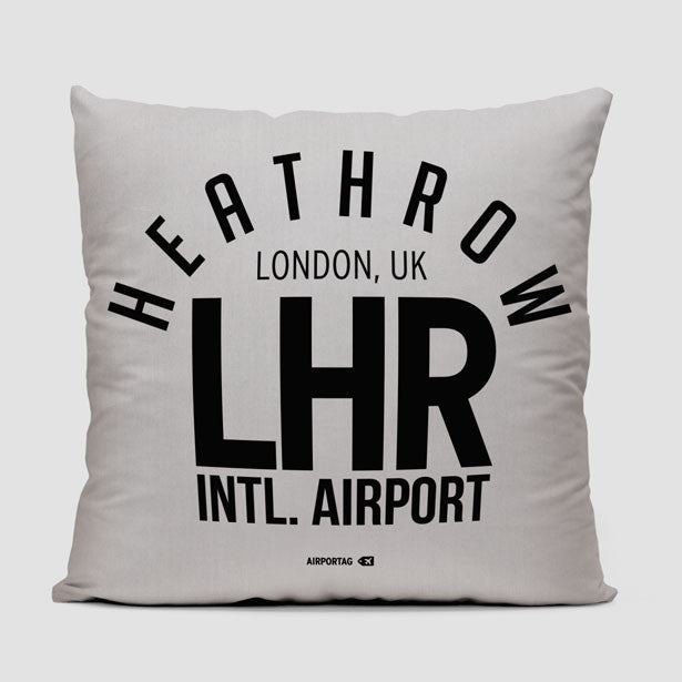 LHR Letters - Throw Pillow - Airportag