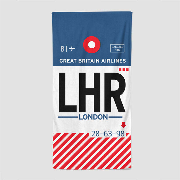 LHR - Beach Towel - Airportag