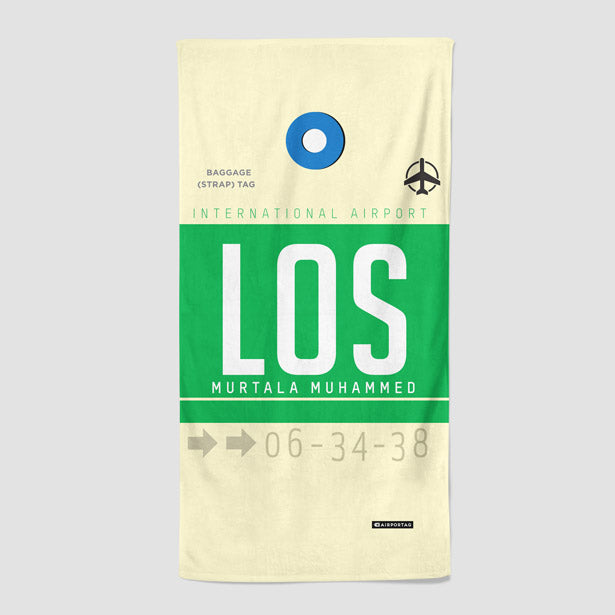 LOS - Beach Towel - Airportag
