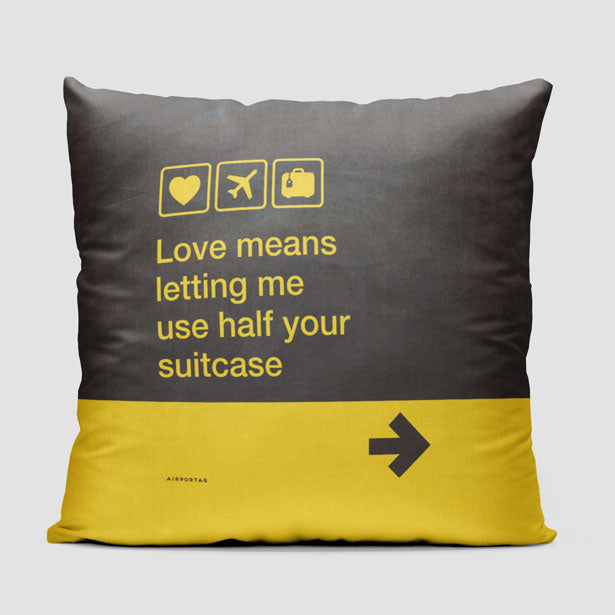 Love means ... - Throw Pillow - Airportag
