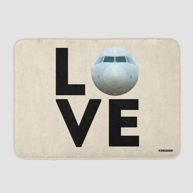 Love Plane - Bath Mat - Airportag