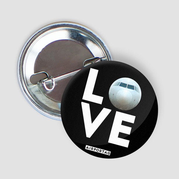 Love Plane - Button - Airportag