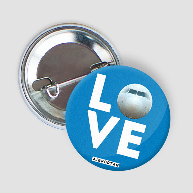 Love Plane - Button - Airportag