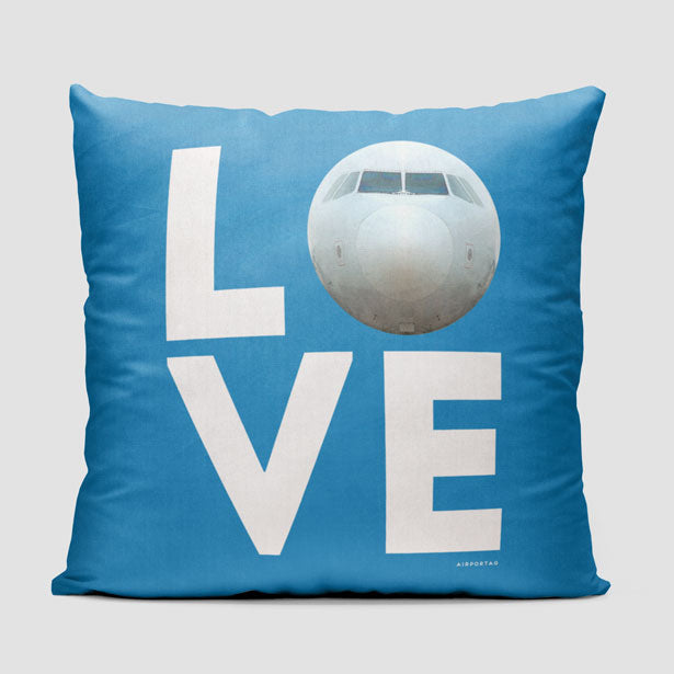 Love Plane - Throw Pillow - Airportag