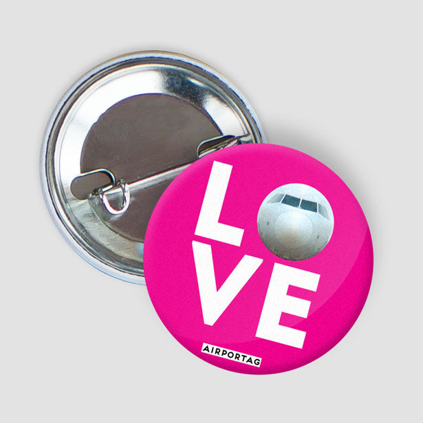 Love Plane - Button - Airportag