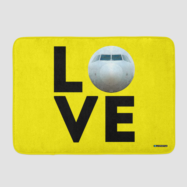 Love Plane - Bath Mat - Airportag