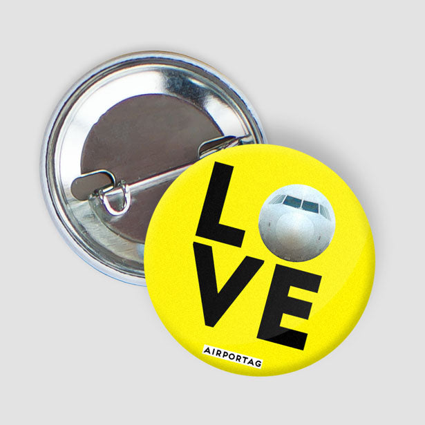 Love Plane - Button - Airportag