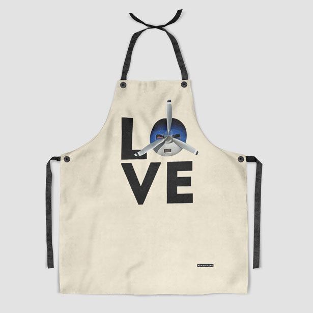 Love Propeller - Kitchen Apron - Airportag