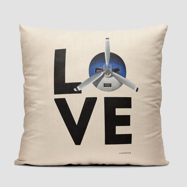 Love Propeller - Throw Pillow - Airportag