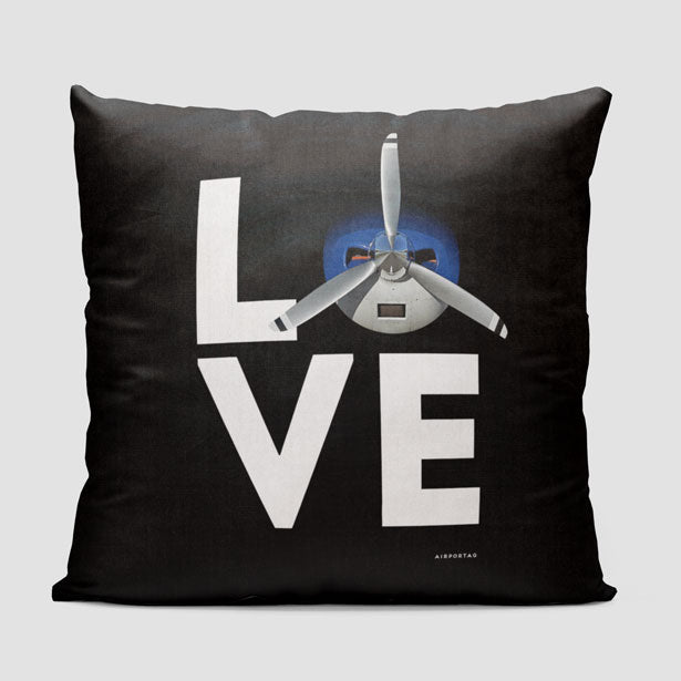 Love Propeller - Throw Pillow - Airportag