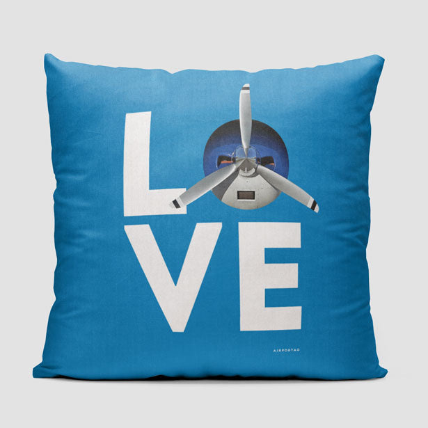 Love Propeller - Throw Pillow - Airportag