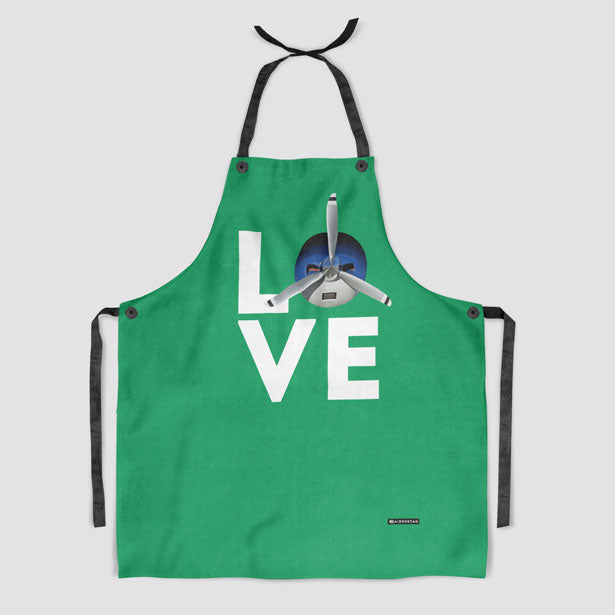 Love Propeller - Kitchen Apron - Airportag