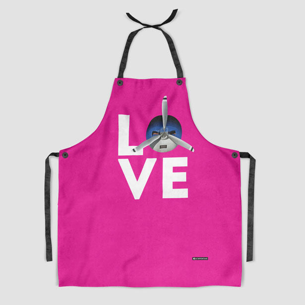 Love Propeller - Kitchen Apron - Airportag
