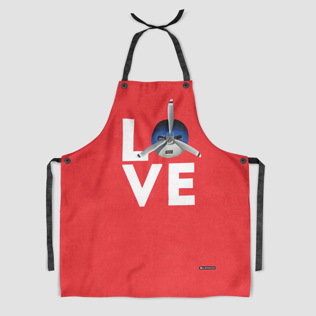 Love Propeller - Kitchen Apron - Airportag