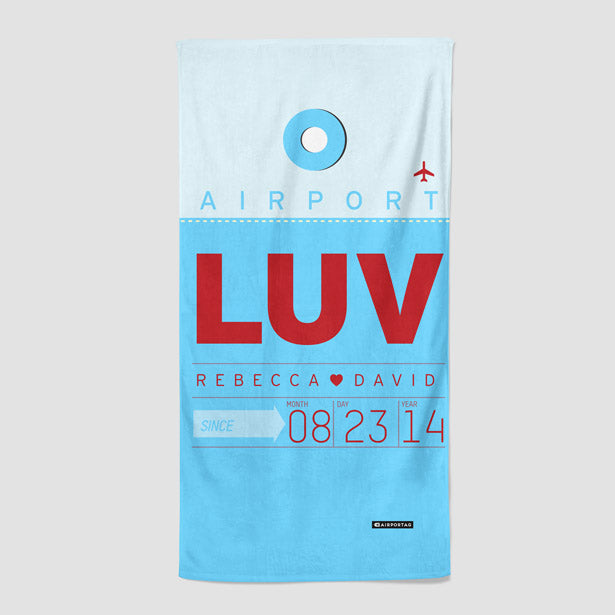 LUV Tag - Beach Towel - Airportag