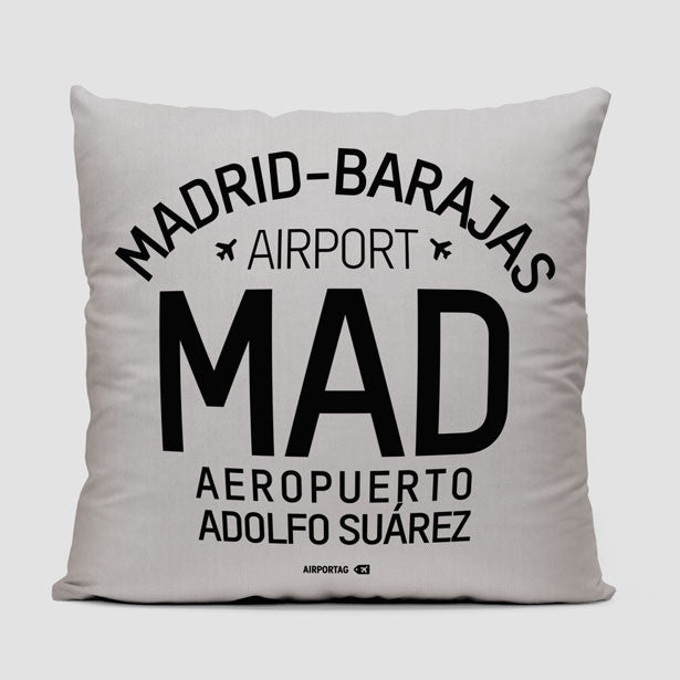 MAD Letters - Throw Pillow - Airportag