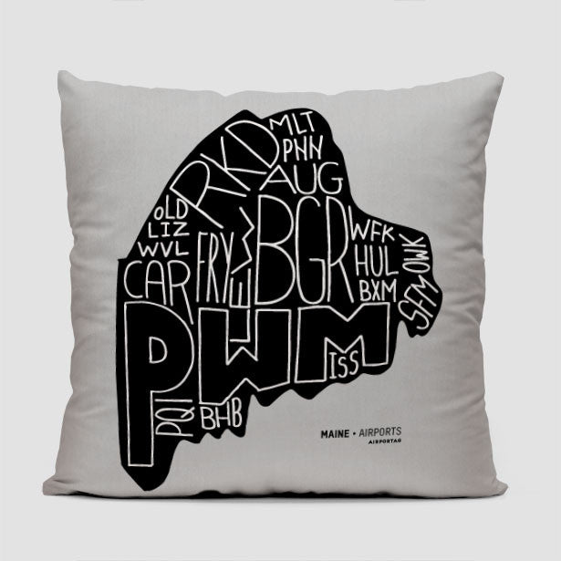 Maine - Throw Pillow - Airportag