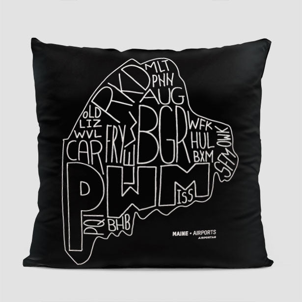 Maine - Throw Pillow - Airportag