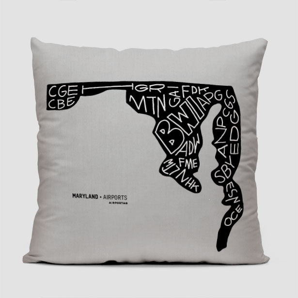 Maryland - Throw Pillow - Airportag