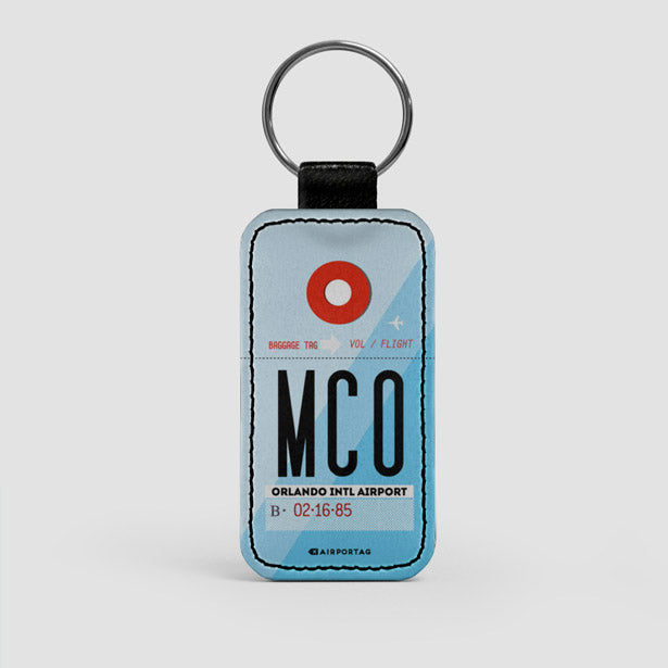 MCO - Leather Keychain - Airportag