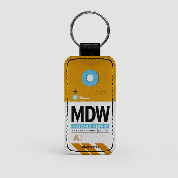 MDW - Leather Keychain - Airportag