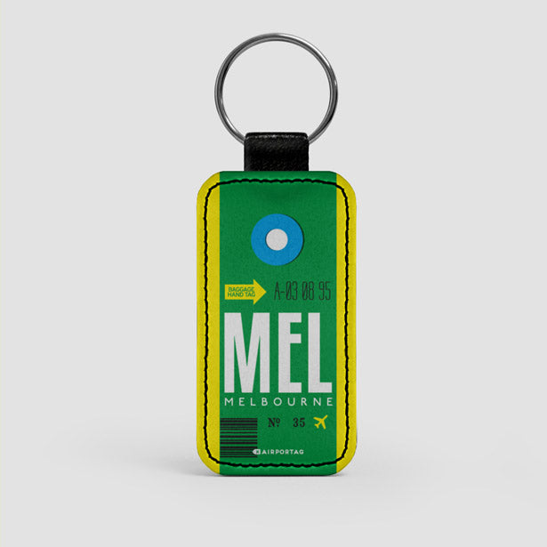 MEL - Leather Keychain - Airportag