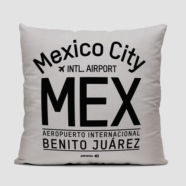 MEX Letters - Throw Pillow - Airportag