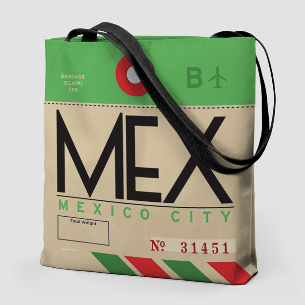Tote Bag MEX Mexico City International Airport IATA Code MEX tote-bag-mex-mexico-city-international-airport-iata-code-mex