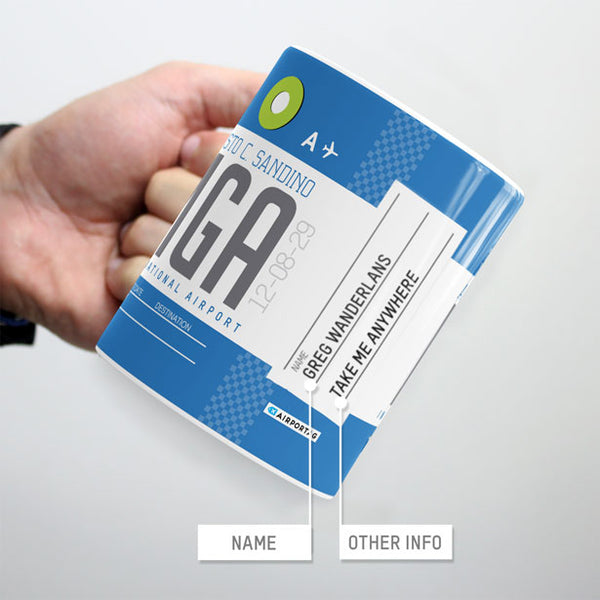 Coffee Mug MGA Augusto C. Sandino Intl Airport Managua, Nicaragua