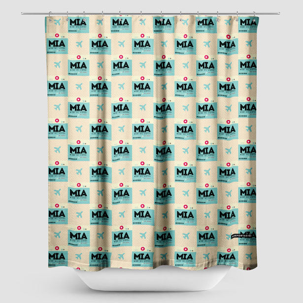 MIA - Shower Curtain - Airportag