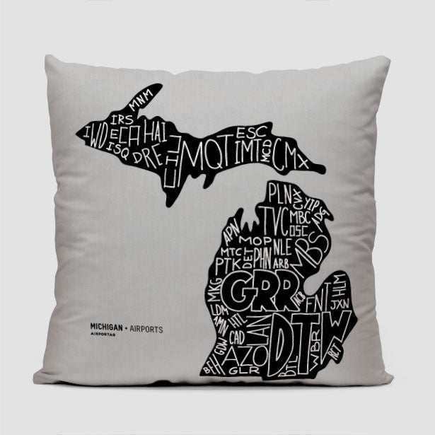 Michigan - Throw Pillow - Airportag