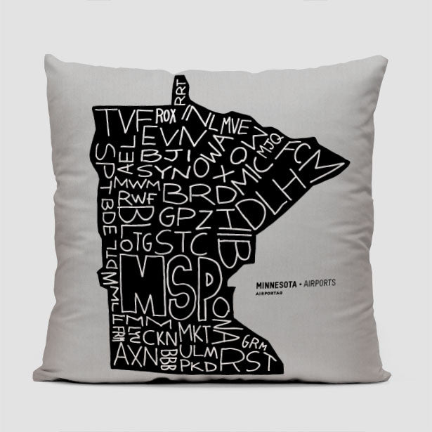 Minnesota - Throw Pillow - Airportag