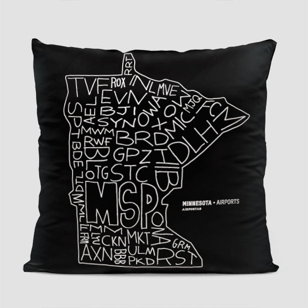 Minnesota - Throw Pillow - Airportag