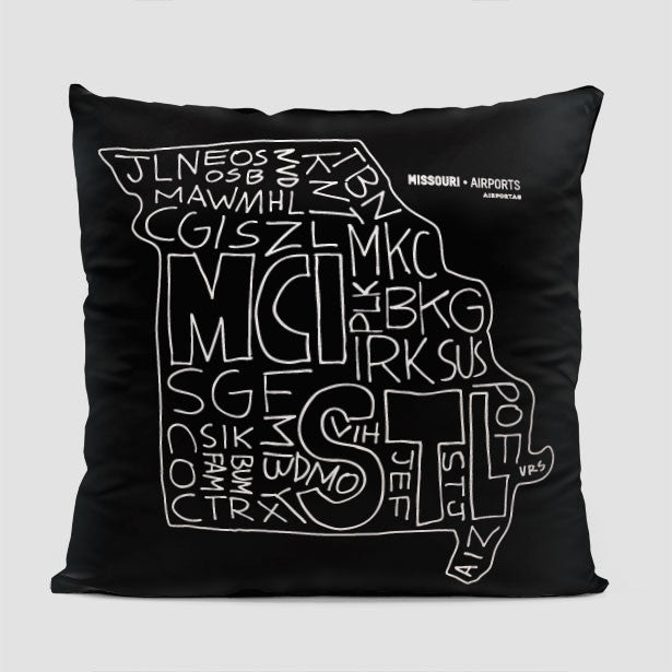 Missouri - Throw Pillow - Airportag