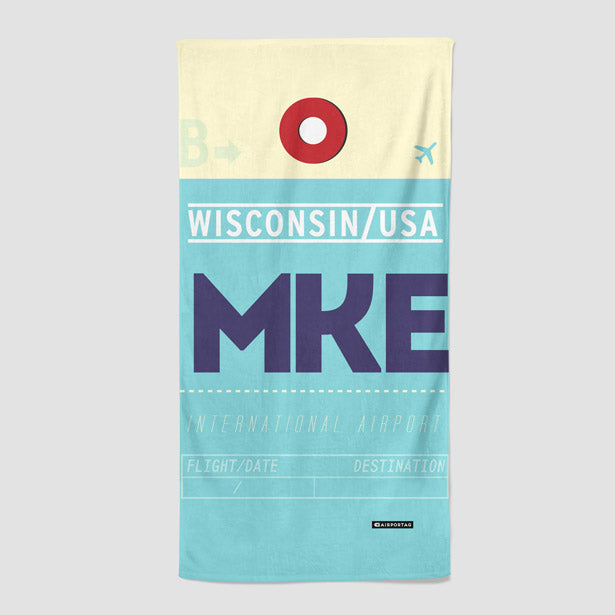 MKE - Beach Towel - Airportag