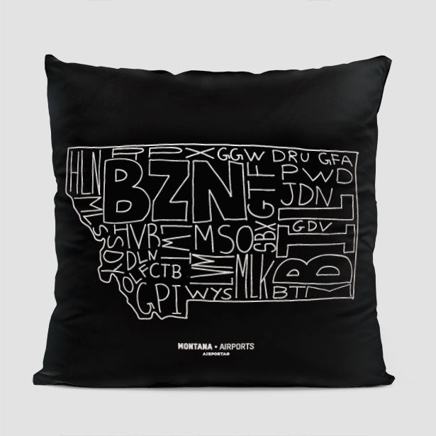 Montana - Throw Pillow - Airportag